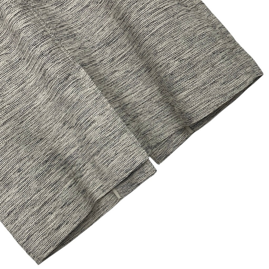 Eileen Fisher Grey Snap Button Down Cropped Sleeve Jacket