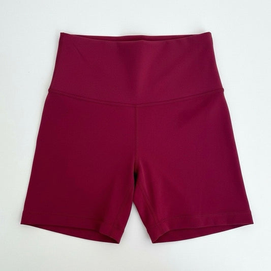 Lululemon Athletica Magenta Active High Rise Biker Shorts