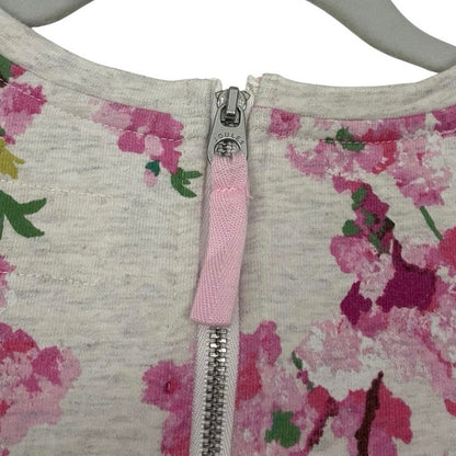 Joules Grey & Pink Floral Blossom Long Sleeve Top
