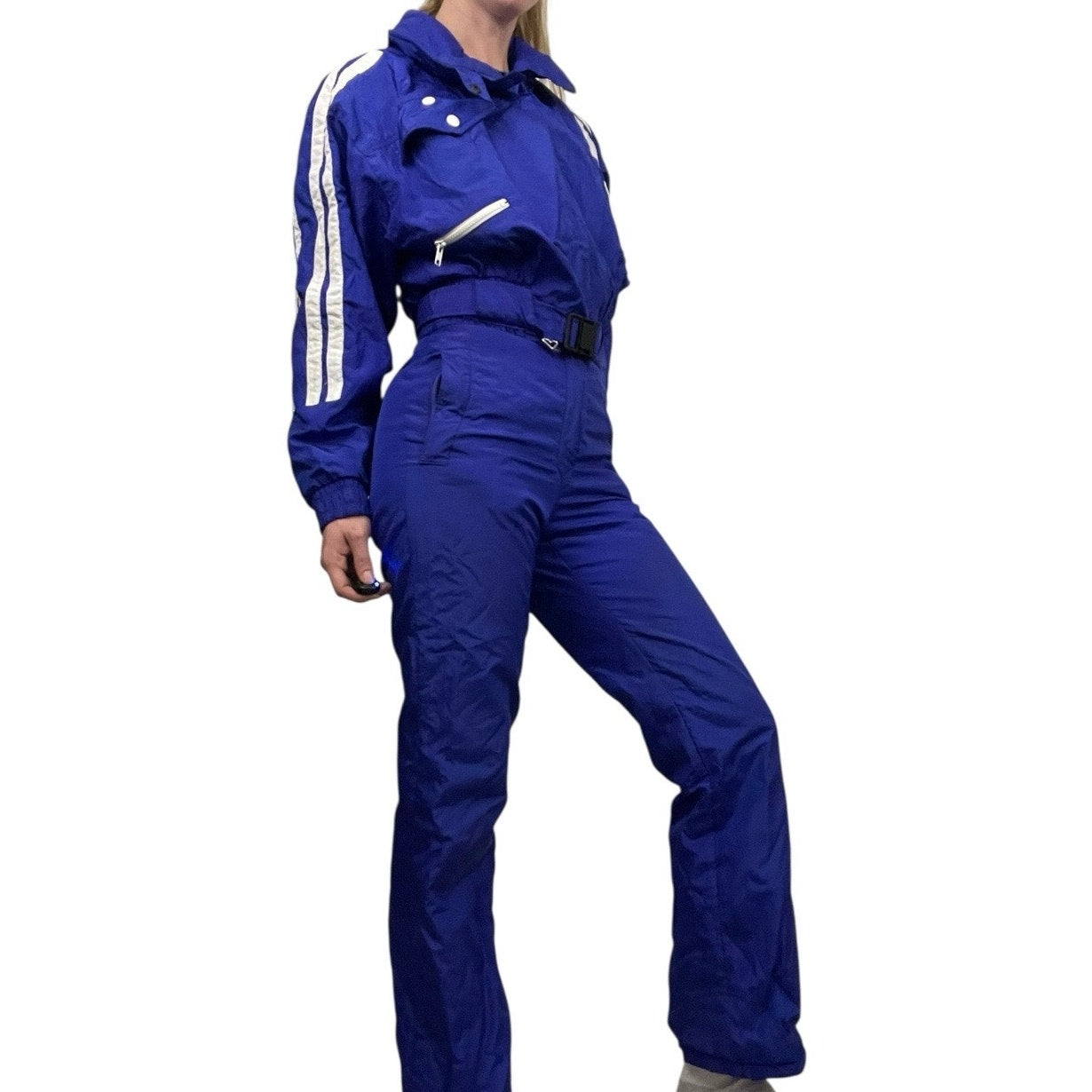 Obermeyer Vintage 90s Blue One-Piece Ski Thinsulate + RECCO Masquerade Snowsuit