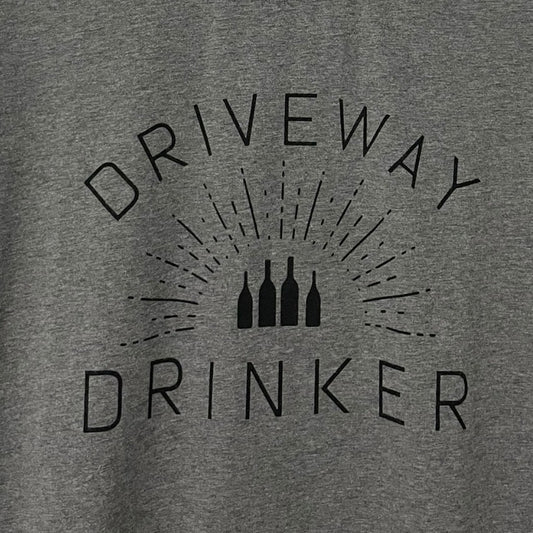 Sheshow Grey Driveway Drinker Graphic Short Sleeve Tee