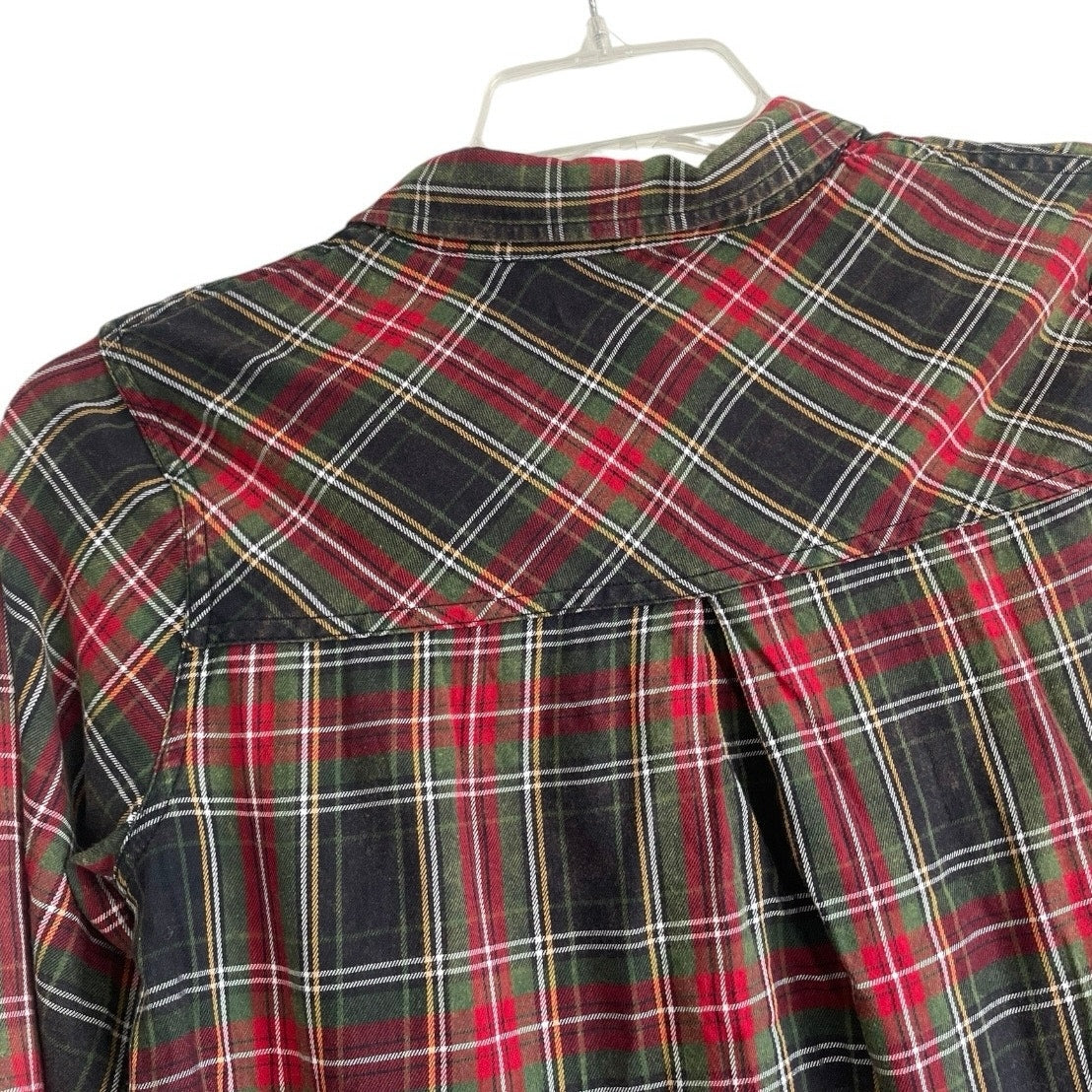 NWT Thread and Supply Red and Green Plaid Button Down Top