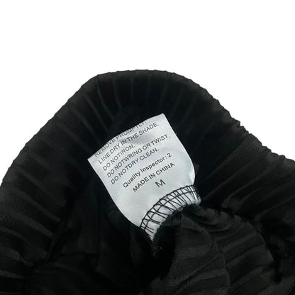 Black Pleated Wide Leg High Rise Palazzo Pants
