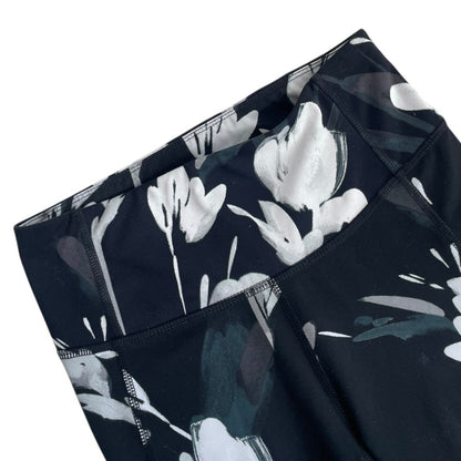 All In Motion Black & White Floral Active High Rise Leggings