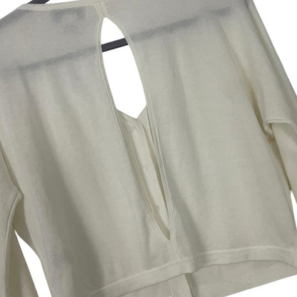 Doncaster Sheer Open-Back Slit Cropped Button Down Cardigan