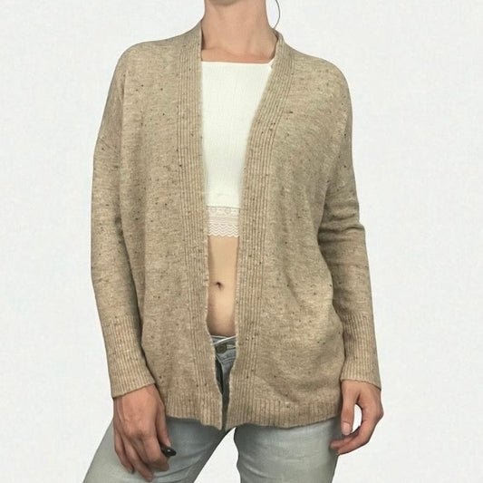 Old Navy Oatmeal Beige Cocoon Shortie Cardigan Sweater