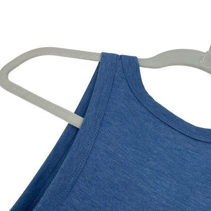 SO Blue Ruched Side Tie Tank Top