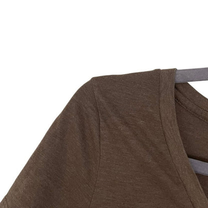 Mossimo Supply Co Brown V-Neck Short Sleeve Top