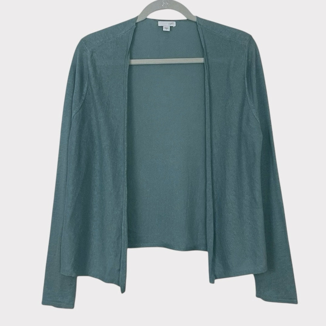 J. Jill Blue Thin Knit Cardigan Sweater