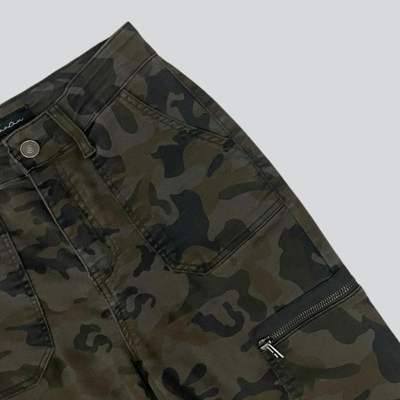 KanCan Olive Green Camouflage Skinny Cargo Pants