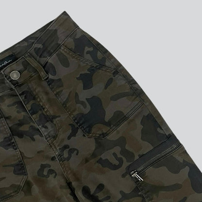KanCan Olive Green Camouflage Skinny Cargo Pants