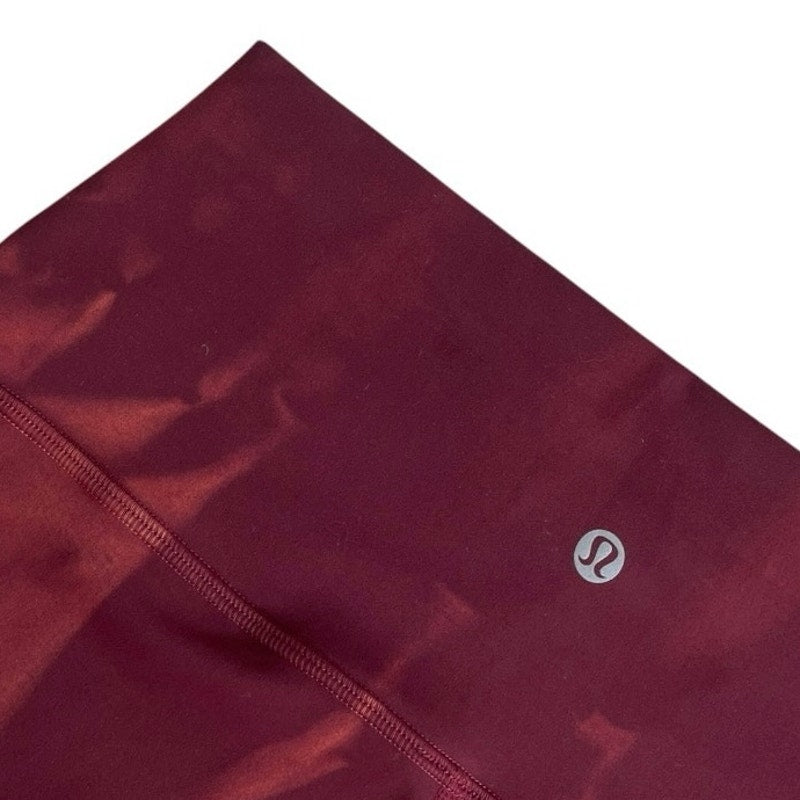 Lululemon Athletica Burgundy Tie Dye Bike Shorts