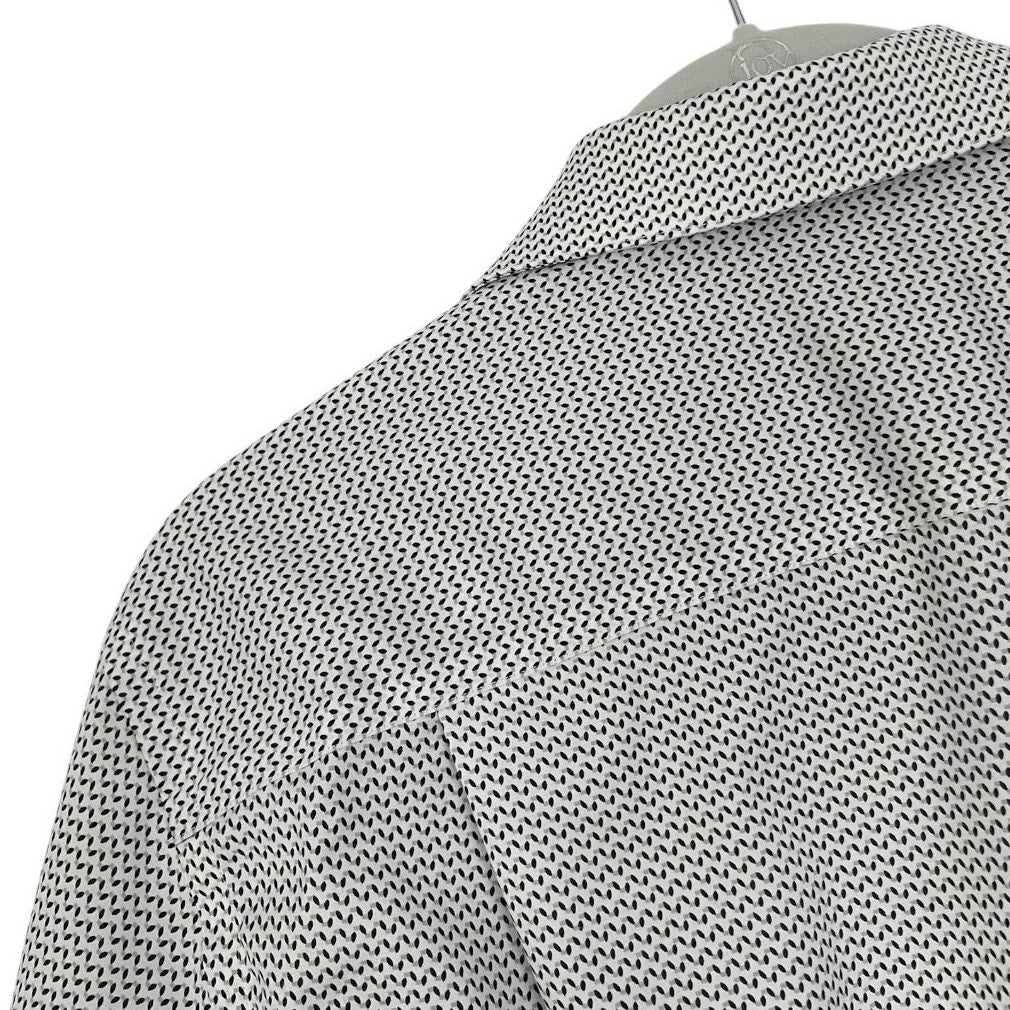 Kenneth Cole Mens Grey Dot Print Button Down Dress Shirt
