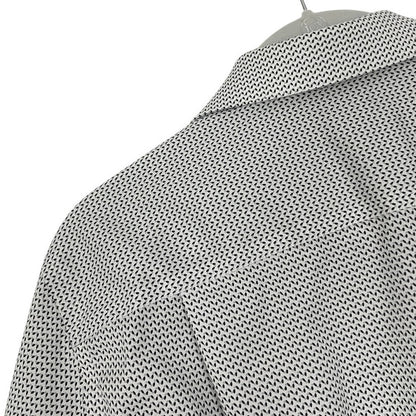 Kenneth Cole Mens Grey Dot Print Button Down Dress Shirt