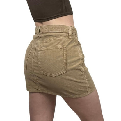 Universal Thread Beige Corduroy Mini Skirt