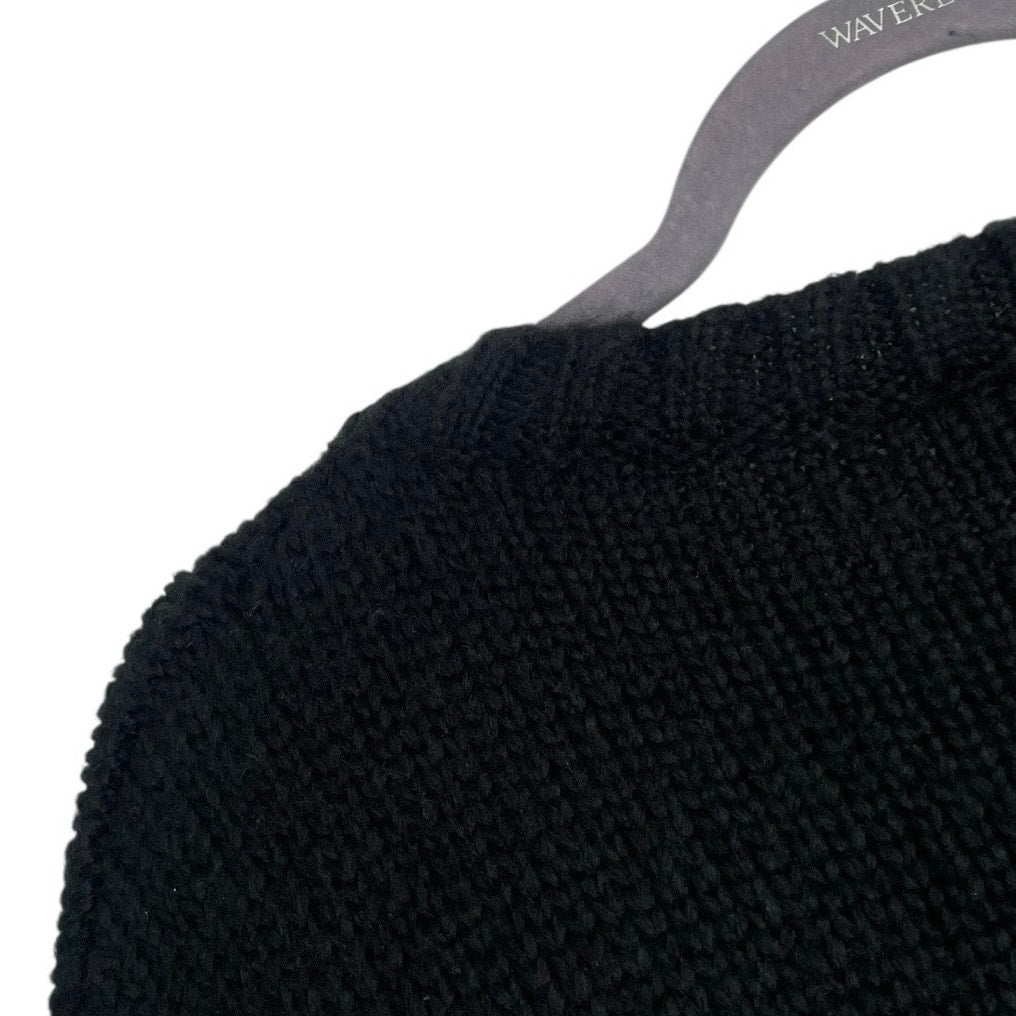 Wooden Ships Black Knit Crewneck Mohair x Wool Sweater