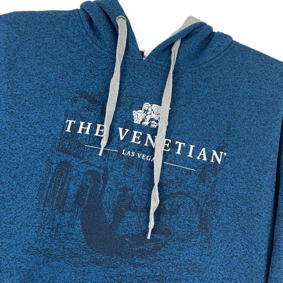 The Venetian Las Vegas Mens Blue Soft Graphic Hooded Sweatshirt