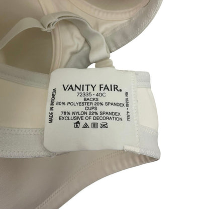 Vanity Fair Silky Cream Beaded Bow Padded Bra