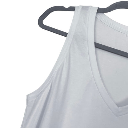 White V-Neck Tank Top