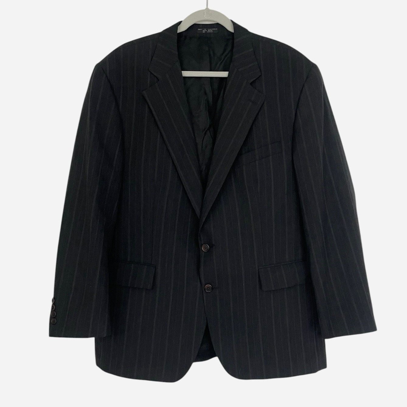 CHAPS Ralph Lauren Mens Grey Pinstripe Wool Sport Coat Blazer
