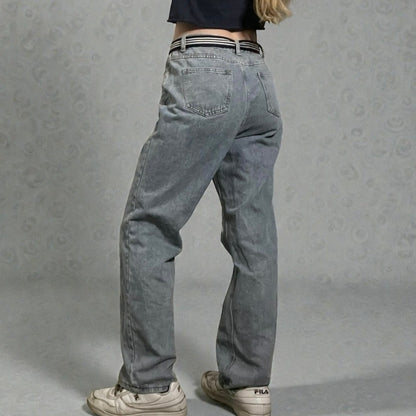 Nasty Gal Distressed High Rise Relaxed Fit Jeans