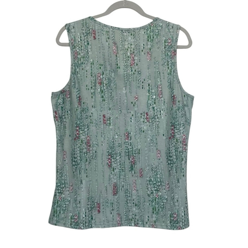 NWT Disamer Green Abstract Print Blouse