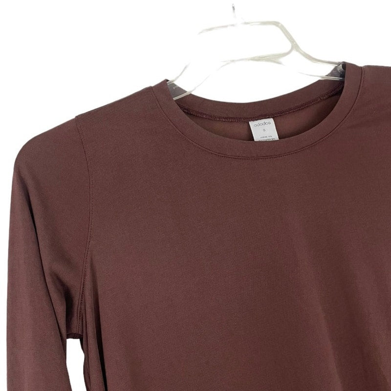 Adidas Soft Brown Long Sleeve Asymmetrical Top