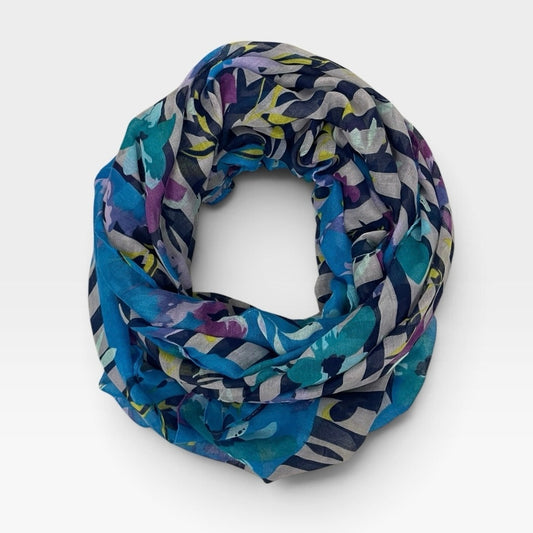 Target Colorful Floral Striped Infinity Scarf