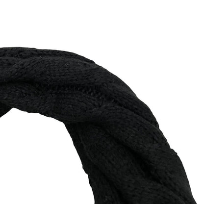 C.C Black Knit Infinity Scarf