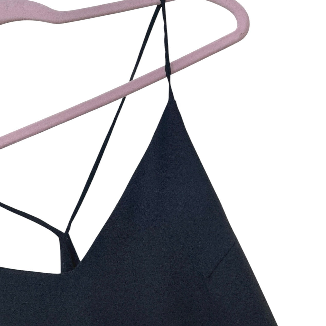Honey Punch Sheer Black Mini V-Neck Open Back Slip Dress
