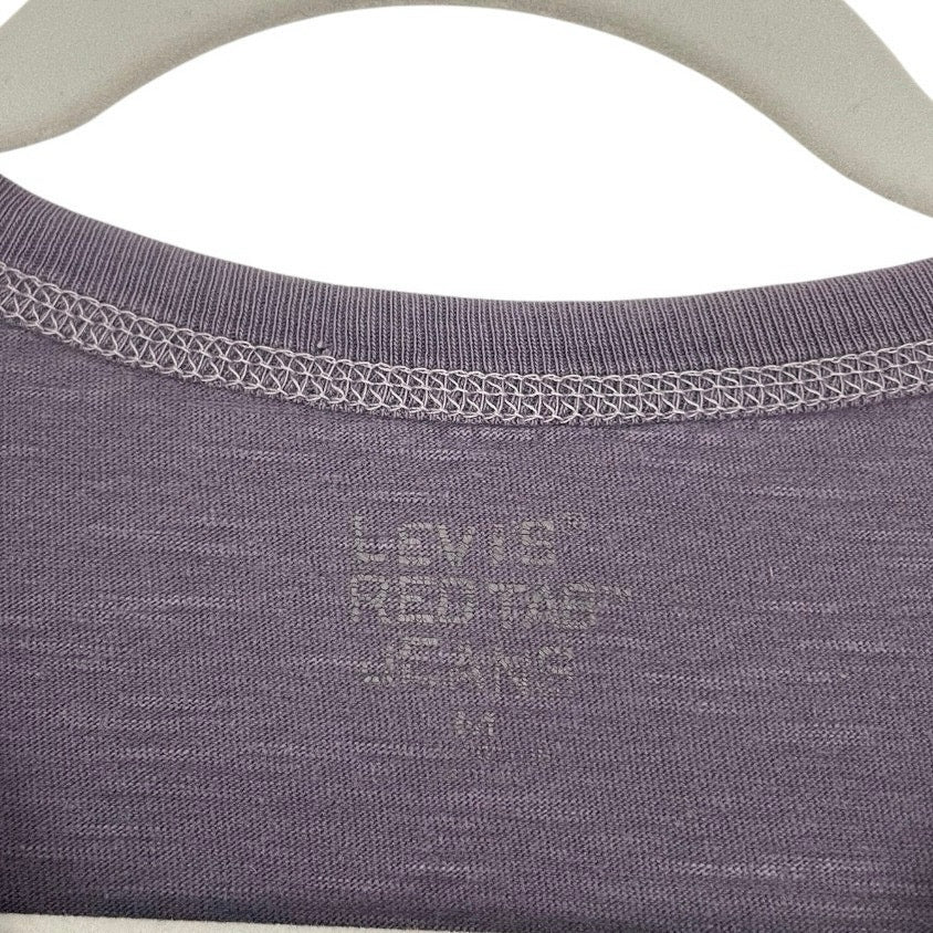 Levi's Red Tab Heritage Mens Purple Short Sleeve Henley Top