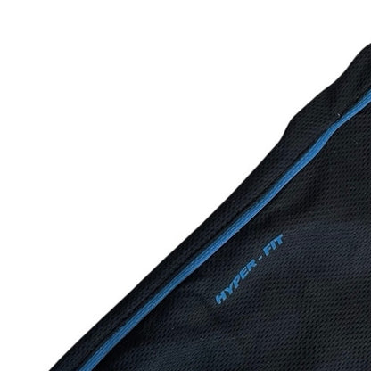 Zengvee Mens Black & Blue Hyper-Fit Track Pants