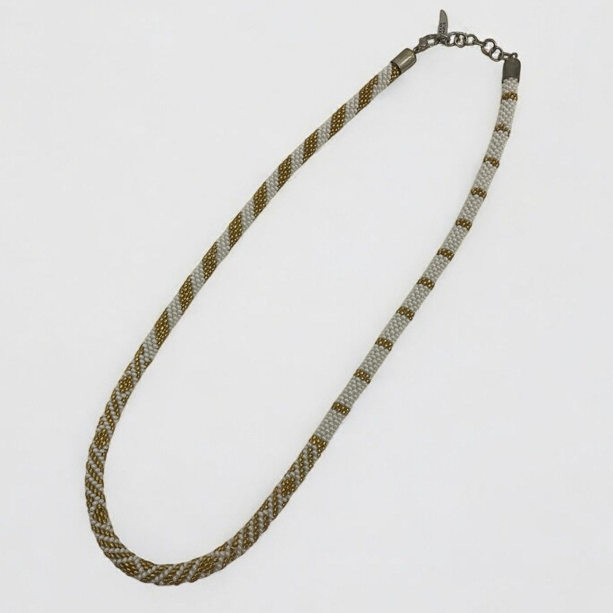 Alexa's Angels Chunky Gold & Cream Faux Pearl Beaded Necklace