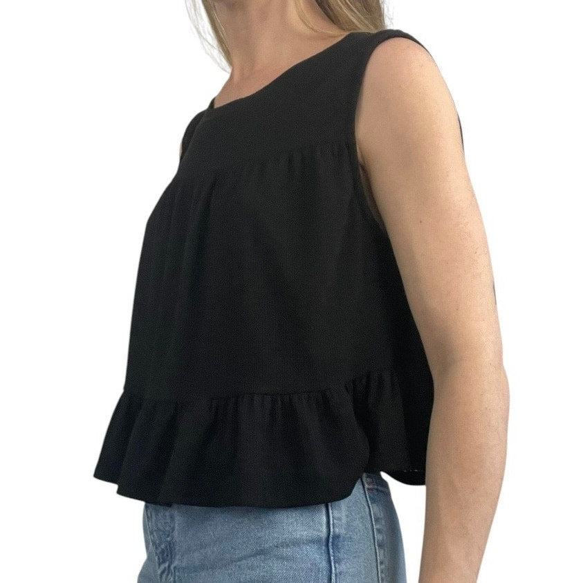 Fourteen & 9th Black Soft Billowy Blouse