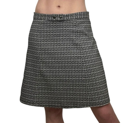41 Hawthorn Black & White Boho Mini Skirt