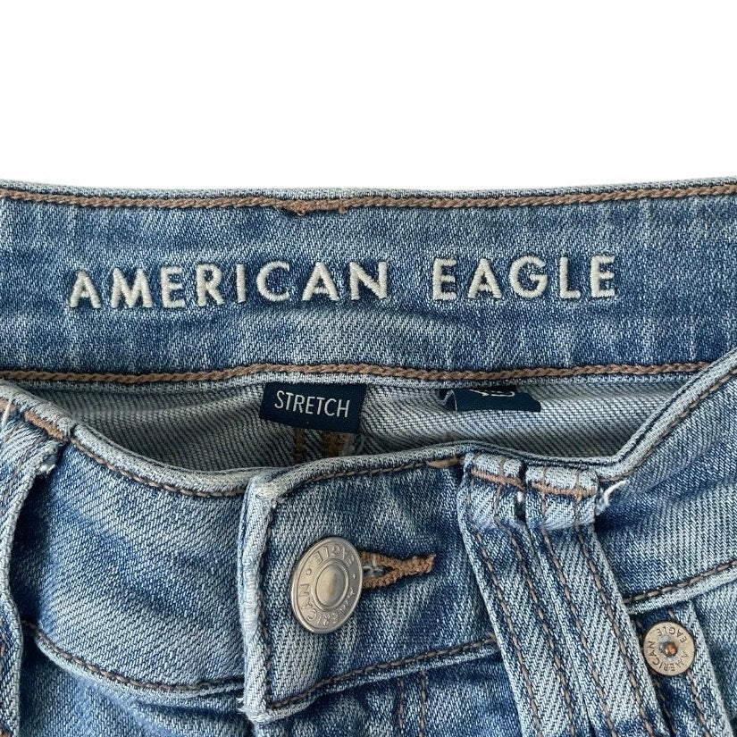 American Eagle Super High Rise Baggy Wide Leg Stretch Jeans