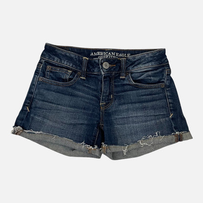 American Eagle Super Stretch Cuffed Mini Jean Shorts