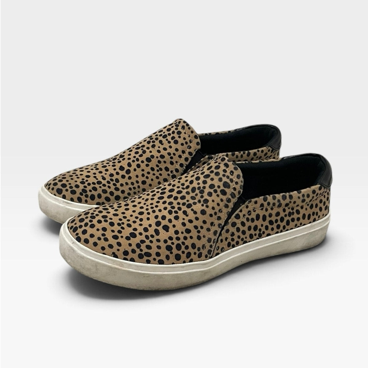Dr. Scholl's Cheetah Print Faux Suede Slip On Sneakers