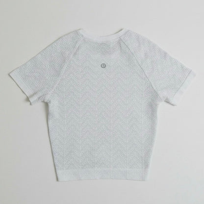Lululemon Athletica Sheer White Cropped Active Top