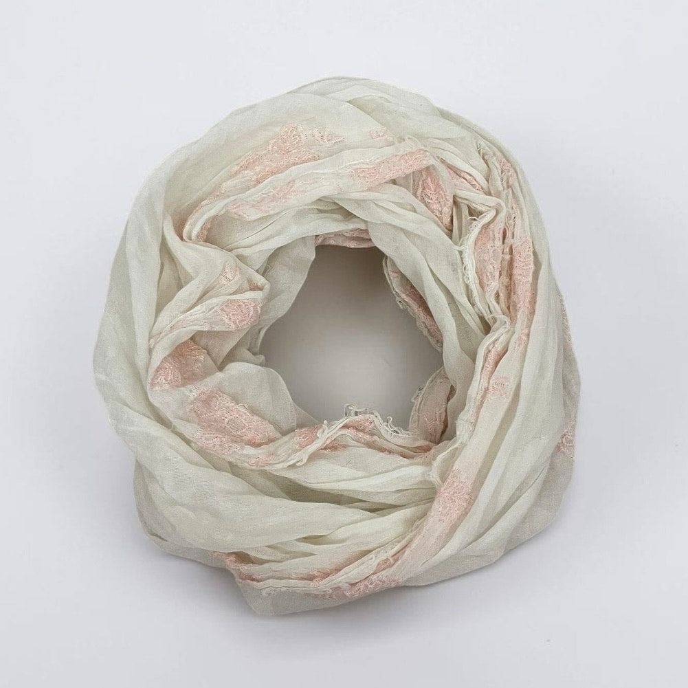 American Eagle Pink Embroidered Infinity Scarf