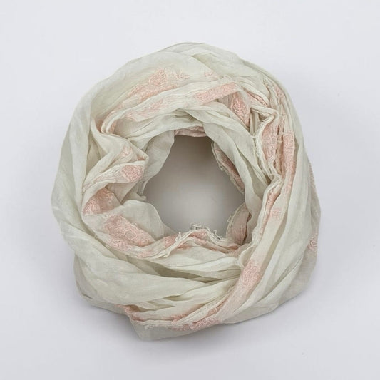 American Eagle Pink Embroidered Infinity Scarf