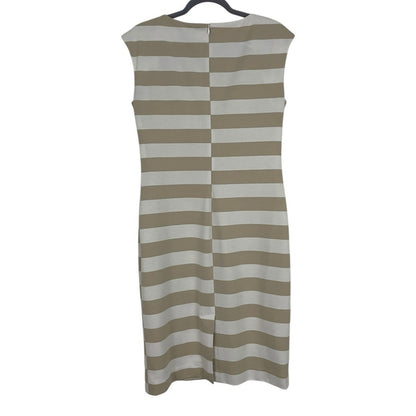Doncaster Beige and White Striped Bodycon Dress