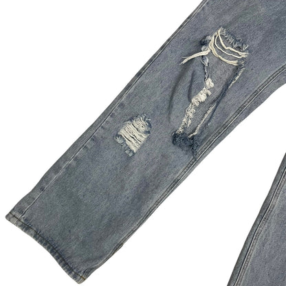 Nasty Gal Distressed High Rise Relaxed Fit Jeans