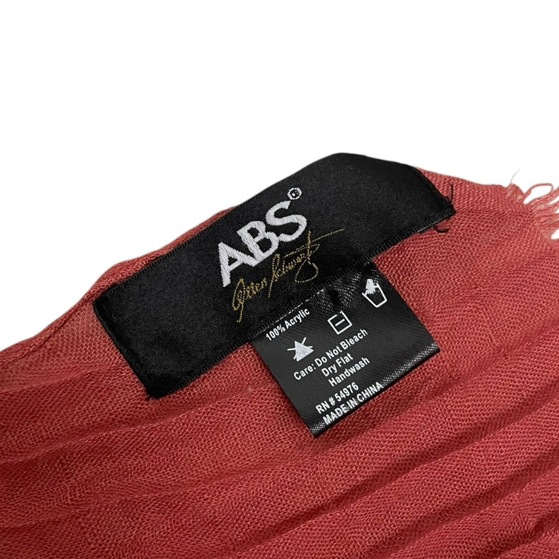ABS Allen Schwartz Rust Pleated Scarf