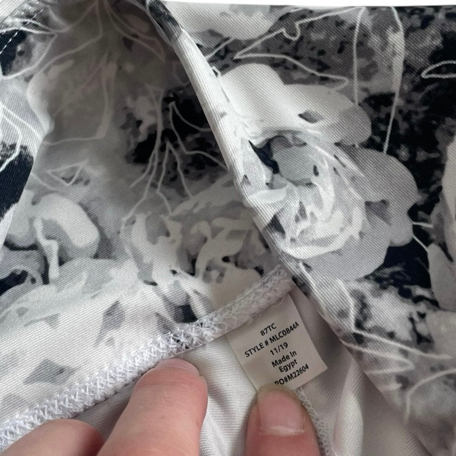 Grey Rose Floral Active Leggings