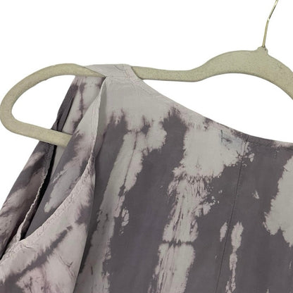 River + Sky Grey & White Tie-Dye Cold Shoulder Blouse