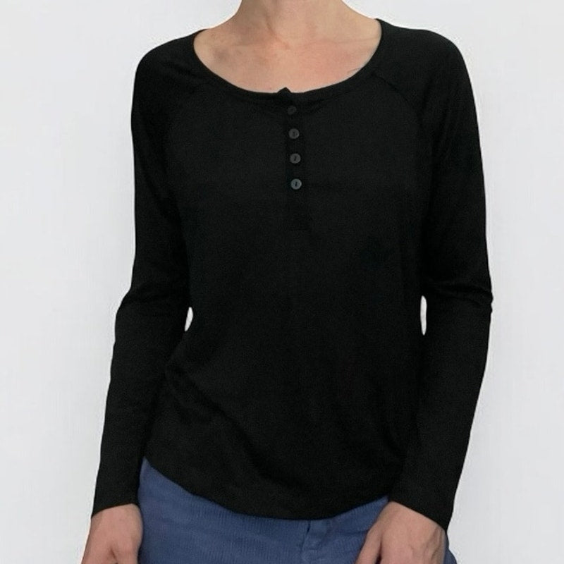 Stars Above Black Long Sleeve Top