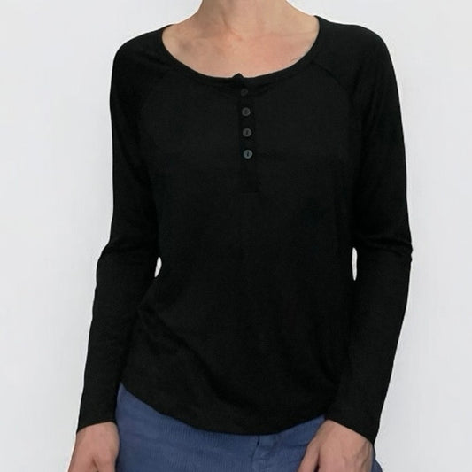 Stars Above Black Long Sleeve Top