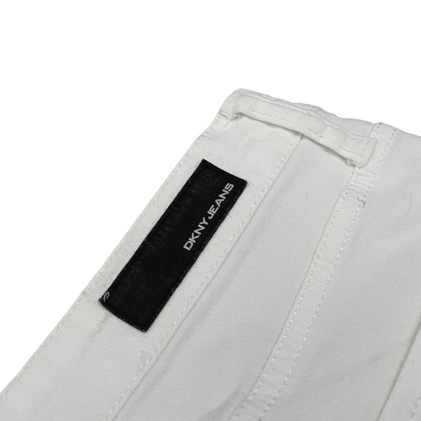 DKNY Jeans White Denim Mini Shorts