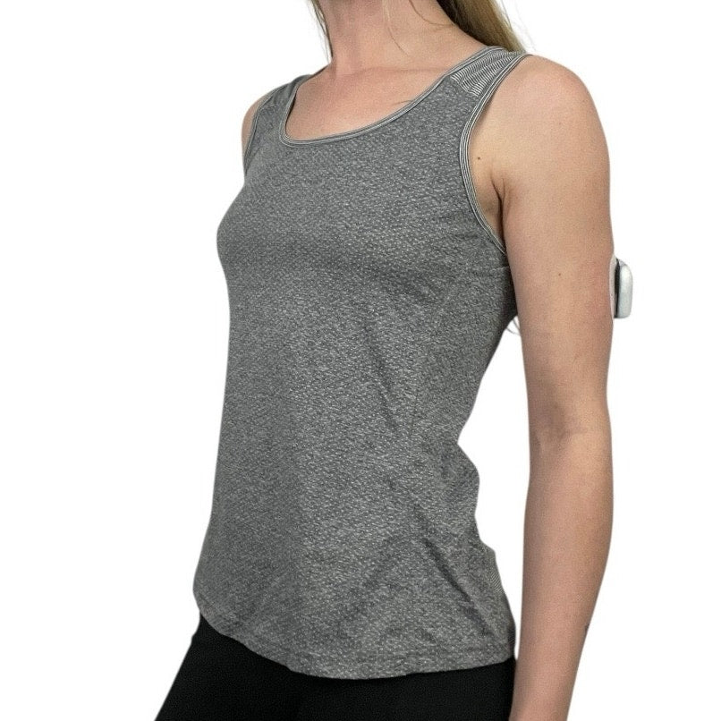 PrAna Athletic Grey Cutout Open Back Active Tank Top